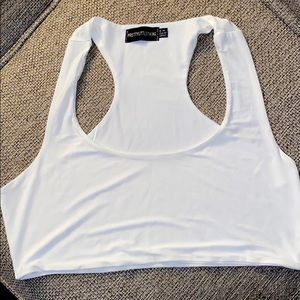 Silky white crop top